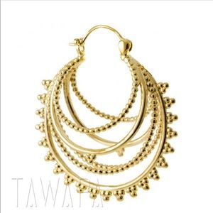 Tawapa Beaded Warrior Hoop (pair)